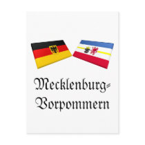 Mecklenburg-Vorpommern, Germany Flag Tiles postcards