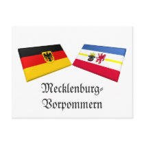 Mecklenburg-Vorpommern, Germany Flag Tiles postcards