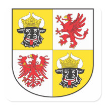 Mecklenburg-Western Pomerania coat of arms largely Square Sticker
