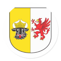 Mecklenburg-Western Pomerania coat of arms small Round Sticker
