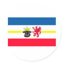 Mecklenburg-Western Pomerania flag Round Sticker