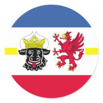 Mecklenburg Western Pomerania, Germany Round Stickers
