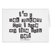 Med Student Ransom Note Cards