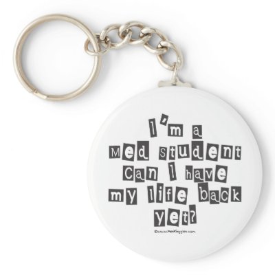 Med Student Ransom Note keychains