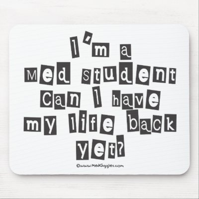 Med Student Ransom Note mousepads