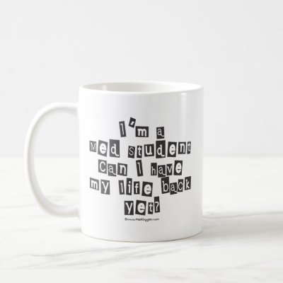 Med Student Ransom Note mugs