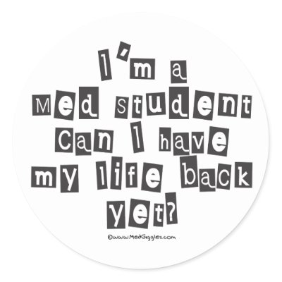 Med Student Ransom Note stickers