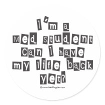 Med Student Ransom Note Stickers