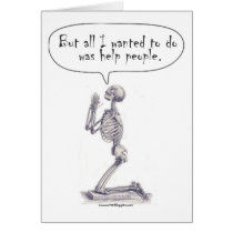Med Student Skeleton Prayer Greeting Cards
