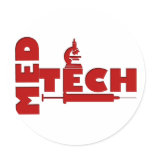 MED TECH MICROSCOPE SYRINGE (MEDICAL TECHNOLOGIST) STICKERS