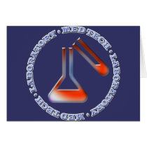 MED TECH with beaker MEDICAL LABORATORY CARD by laboratory MED TECH with beaker MEDICAL LABORATORY CARD