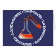 MED TECH with beaker MEDICAL LABORATORY CARD