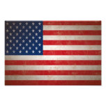 Med Vintage Grunge Style American Flag Photo Print photography