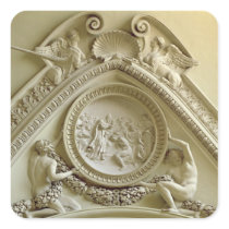 Medallion depicting the Baptism of Constantine Square Sticker