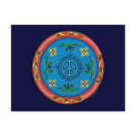 Medallion Design Peace Sign Postcards