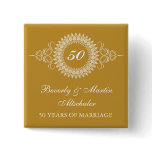 Medallion Golden Anniversary Celebration Button