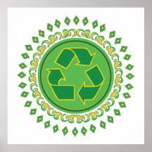 Medallion Recycle Sign Posters