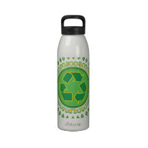 Medallion Recycle Symbol Reusable Water Bottle