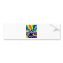 Medatating Woman by Piliero Bumper Sticker