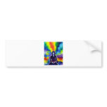 Medatating Woman by Piliero Bumper Sticker