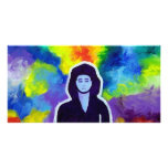 Medatating Woman by Piliero Photo Card