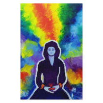 Medatating Woman by Piliero Stationery Paper