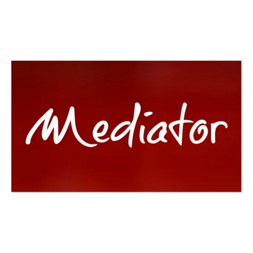 Mediator Red Business Card (front side)