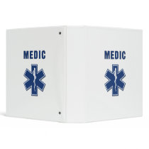 Medic Star of Life Vinyl Binder