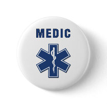 Medic Star of Life Pinback Buttons