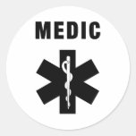Medic Star of Life Round Sticker