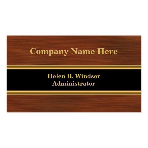 Medical Administrator Business Cards (front side)