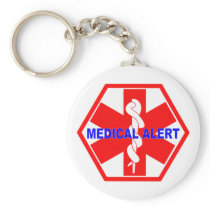 MEDICAL ALERT ID SYMBOL KEYCHAIN