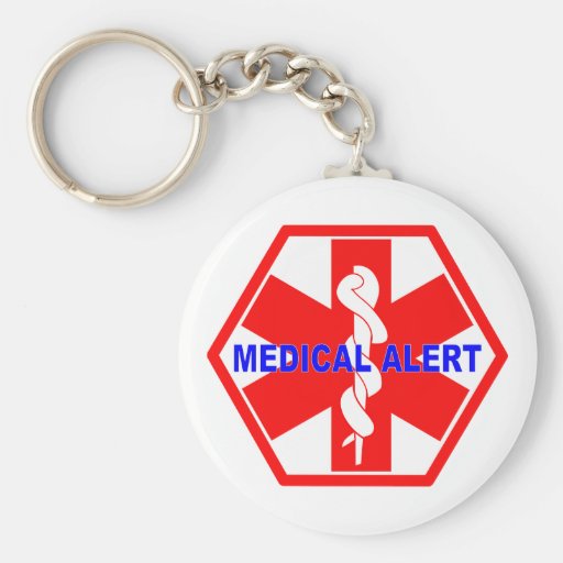 MEDICAL ALERT ID SYMBOL KEYCHAIN