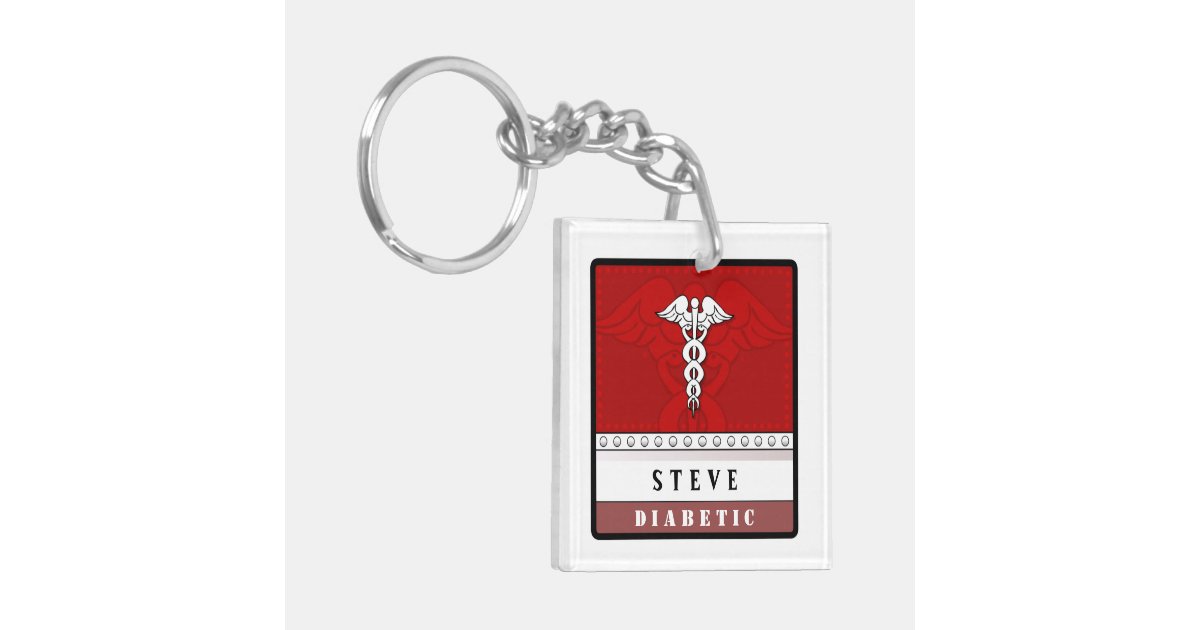 Medical Alert Keychain Customized Zazzle