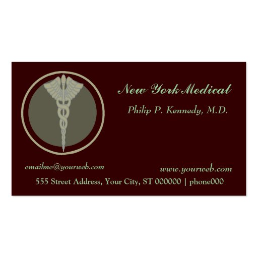Medical  Appointment Business Card Templates (front side)