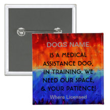 Medical Assistance Dog In Training Button