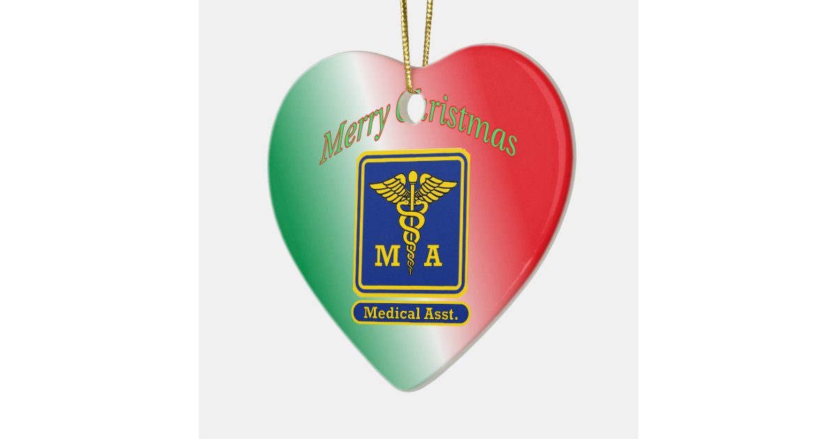 medical assistant caduceus shield ceramic ornament zazzle medical assistant christmas ornaments
