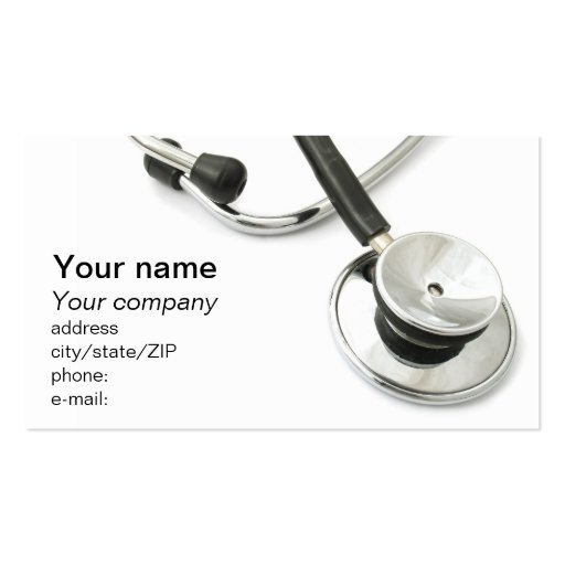 Medical business card (front side)