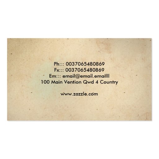 medical business card human brain (back side)