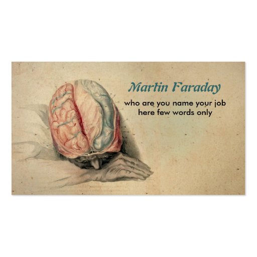 medical business card human brain