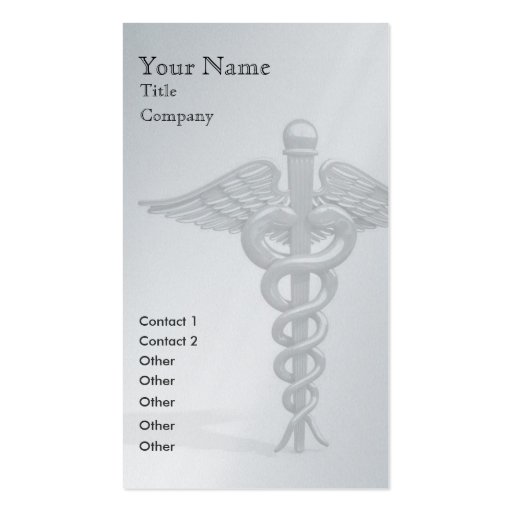 Medical Business Card template - vertical (front side)