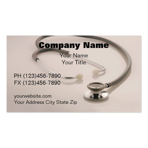 Medical Business Cards (front side)