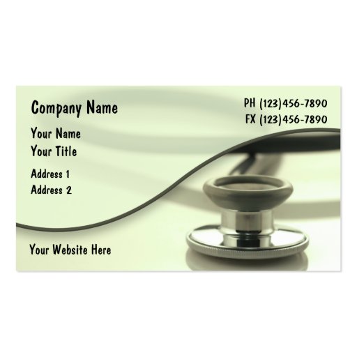 Medical Business Cards (front side)