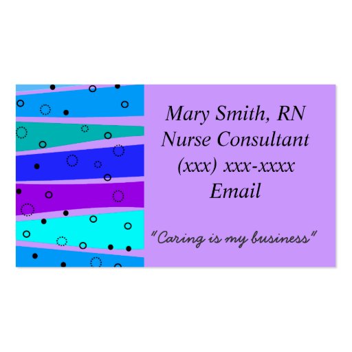 Medical Business Cards Bubbles and Waves (front side)