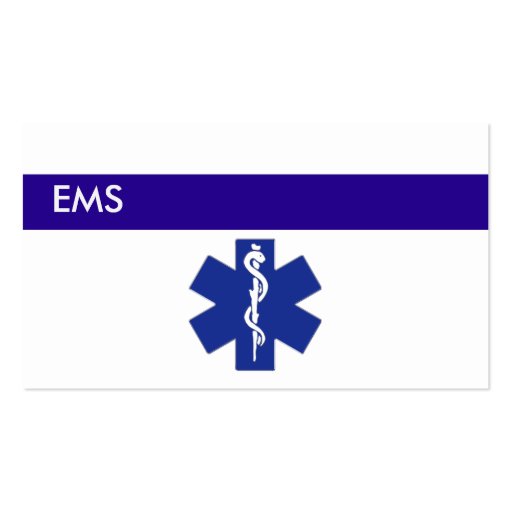 Medical Business Cards EMS (front side)