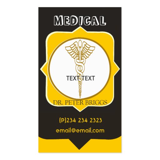 Medical Caduceous HealthCare Business Card