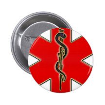 Medical Caduceus Buttons