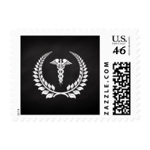 Medical Caduceus Laurel Postage Stamps