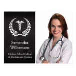Medical Caduceus Laurel Postcard