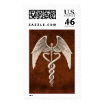 Medical Caduceus Symbol Vintage Business Postage
